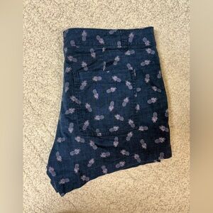 Gap Navy Pineapple Print Women's Shorts Size 14